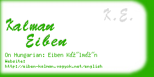 kalman eiben business card